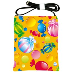 Sweets And Sugar Candies Vector  Shoulder Sling Bags by BangZart