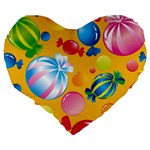 Sweets And Sugar Candies Vector  Large 19  Premium Heart Shape Cushions Back