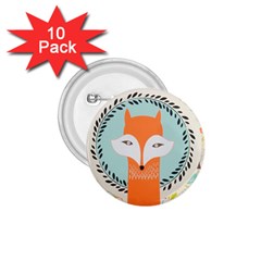 Foxy Fox Canvas Art Print Traditional 1 75  Buttons (10 Pack) by BangZart