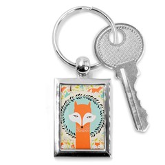 Foxy Fox Canvas Art Print Traditional Key Chains (rectangle)  by BangZart