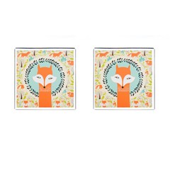 Foxy Fox Canvas Art Print Traditional Cufflinks (square) by BangZart