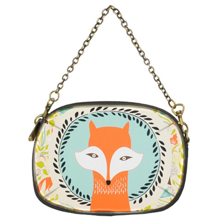 Foxy Fox Canvas Art Print Traditional Chain Purses (Two Sides) 