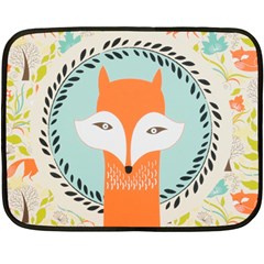 Foxy Fox Canvas Art Print Traditional Fleece Blanket (mini)