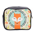 Foxy Fox Canvas Art Print Traditional Mini Toiletries Bag 2-Side Back