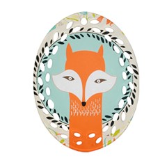 Foxy Fox Canvas Art Print Traditional Oval Filigree Ornament (two Sides) by BangZart