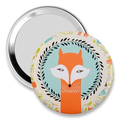 Foxy Fox Canvas Art Print Traditional 3  Handbag Mirrors by BangZart