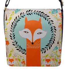 Foxy Fox Canvas Art Print Traditional Flap Messenger Bag (s) by BangZart