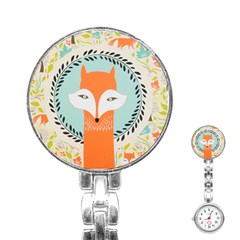 Foxy Fox Canvas Art Print Traditional Stainless Steel Nurses Watch by BangZart