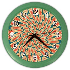 Stars Twirl Color Wall Clocks by linceazul