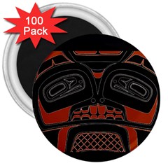 Traditional Northwest Coast Native Art 3  Magnets (100 Pack)