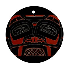 Traditional Northwest Coast Native Art Round Ornament (two Sides)