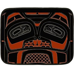 Traditional Northwest Coast Native Art Fleece Blanket (mini) by BangZart