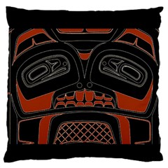 Traditional Northwest Coast Native Art Large Cushion Case (two Sides) by BangZart