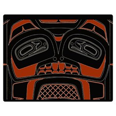 Traditional Northwest Coast Native Art Double Sided Flano Blanket (medium)  by BangZart