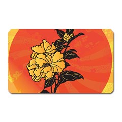 Vector Asian Flowers Magnet (rectangular) by BangZart