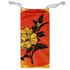 Vector Asian Flowers Jewelry Bag