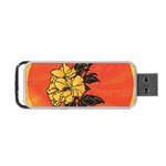 Vector Asian Flowers Portable USB Flash (Two Sides) Back