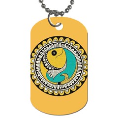 Madhubani Fish Indian Ethnic Pattern Dog Tag (one Side) by BangZart