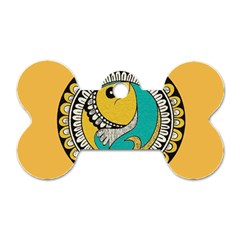 Madhubani Fish Indian Ethnic Pattern Dog Tag Bone (one Side) by BangZart