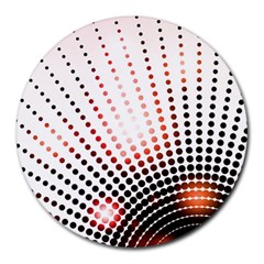 Radial Dotted Lights Round Mousepads by BangZart