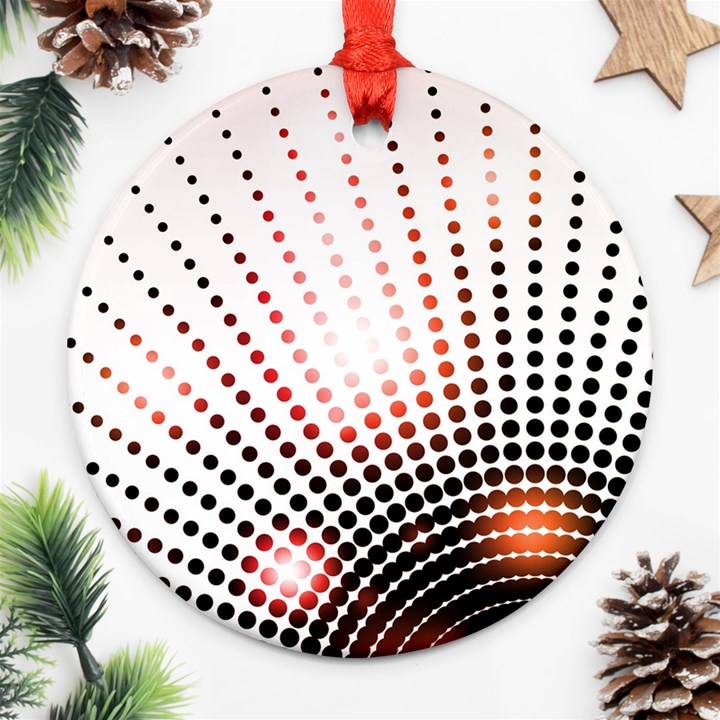 Radial Dotted Lights Ornament (Round)