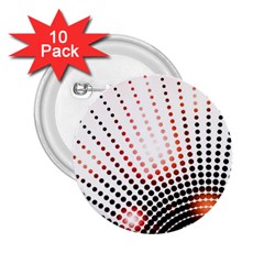 Radial Dotted Lights 2 25  Buttons (10 Pack)  by BangZart