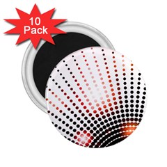 Radial Dotted Lights 2 25  Magnets (10 Pack)  by BangZart