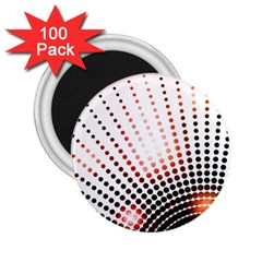 Radial Dotted Lights 2 25  Magnets (100 Pack)  by BangZart