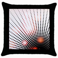 Radial Dotted Lights Throw Pillow Case (black) by BangZart