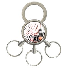 Radial Dotted Lights 3-ring Key Chains by BangZart