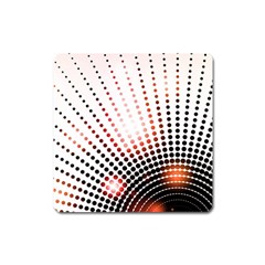 Radial Dotted Lights Square Magnet by BangZart