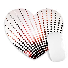 Radial Dotted Lights Heart Mousepads by BangZart