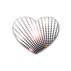 Radial Dotted Lights Rubber Coaster (heart)  by BangZart