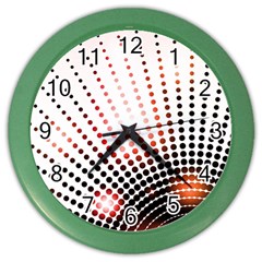 Radial Dotted Lights Color Wall Clocks