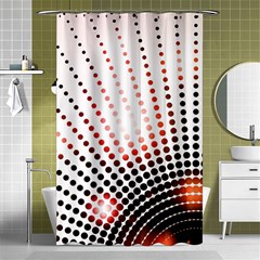 Radial Dotted Lights Shower Curtain 48  X 72  (small)  by BangZart