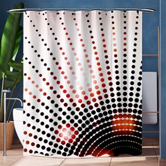 Radial Dotted Lights Shower Curtain 60  X 72  (medium)  by BangZart