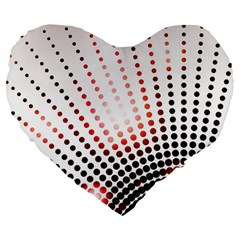 Radial Dotted Lights Large 19  Premium Flano Heart Shape Cushions by BangZart