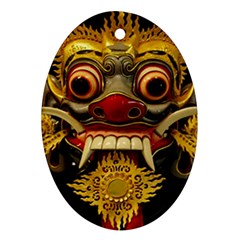 Bali Mask Ornament (oval) by BangZart