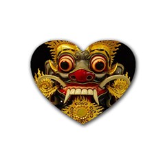 Bali Mask Heart Coaster (4 Pack)  by BangZart