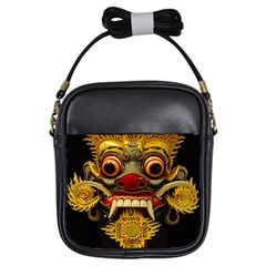 Bali Mask Girls Sling Bags by BangZart