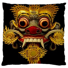 Bali Mask Large Cushion Case (one Side) by BangZart