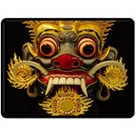 Bali Mask Double Sided Fleece Blanket (Large)  80 x60  Blanket Back