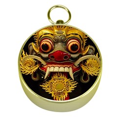 Bali Mask Gold Compasses by BangZart