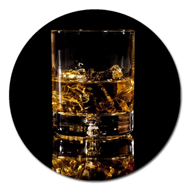 Drink Good Whiskey Magnet 5  (Round)