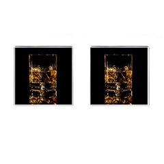 Drink Good Whiskey Cufflinks (square)