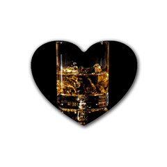 Drink Good Whiskey Rubber Coaster (heart)  by BangZart