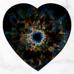 Crazy  Giant Galaxy Nebula Jigsaw Puzzle (heart) by BangZart