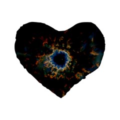 Crazy  Giant Galaxy Nebula Standard 16  Premium Heart Shape Cushions