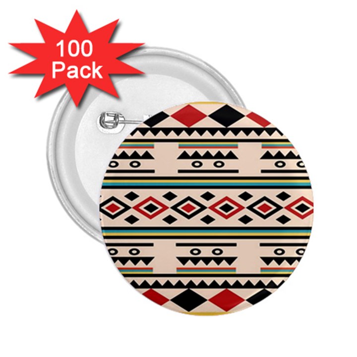 Tribal Pattern 2.25  Buttons (100 pack) 