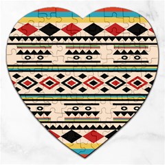 Tribal Pattern Jigsaw Puzzle (heart) by BangZart